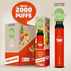 Vape Pen Jetable - Ma Mega Vape - Fruits Mix - 2000 puffs