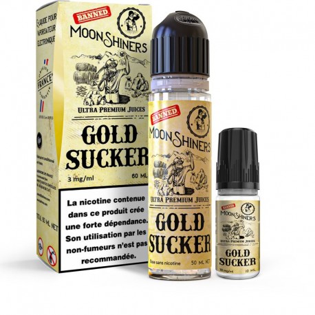 Gold Sucker - Moonshiners 60ml + Booster de nicotine -  Le French Liquide
