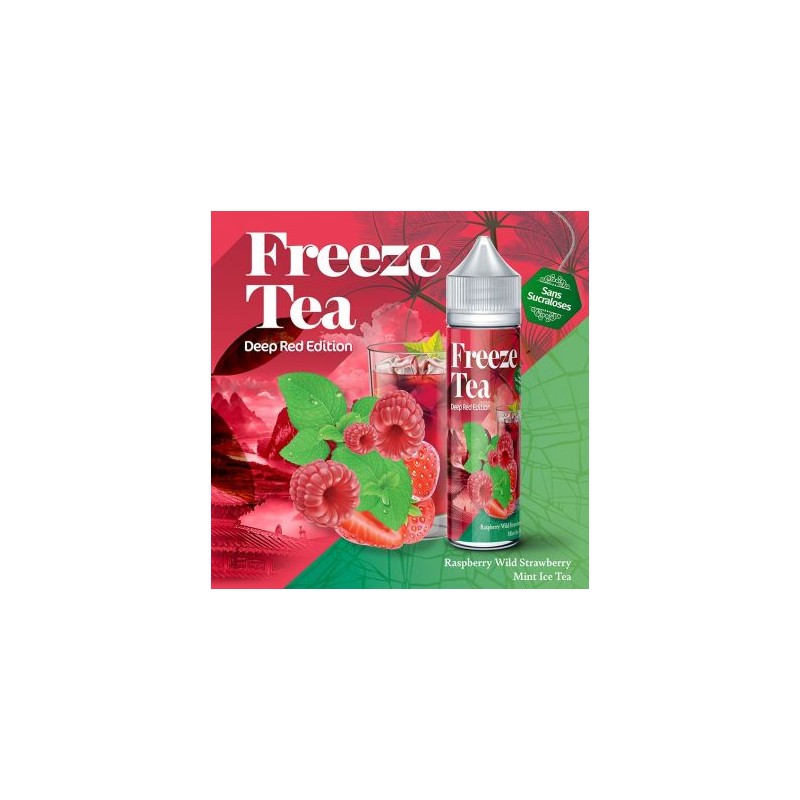 Raspberry Mint & Wild Strawberry Ice Tea 50ml Deep Red Edition - Freeze Tea Made In Vape