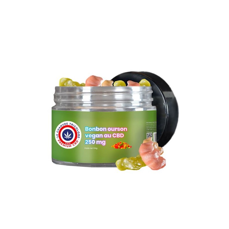 Bonbons Ourson Vegan 250mg de CBD - Le Chanvre Tricolore