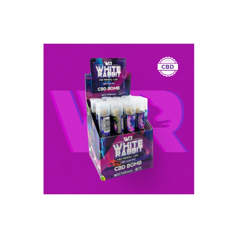 PRE-ROLL CBD- CBD Bomb- WHITE RABBIT