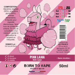 Pink lama Barbe à papa 50ml e-liquide français