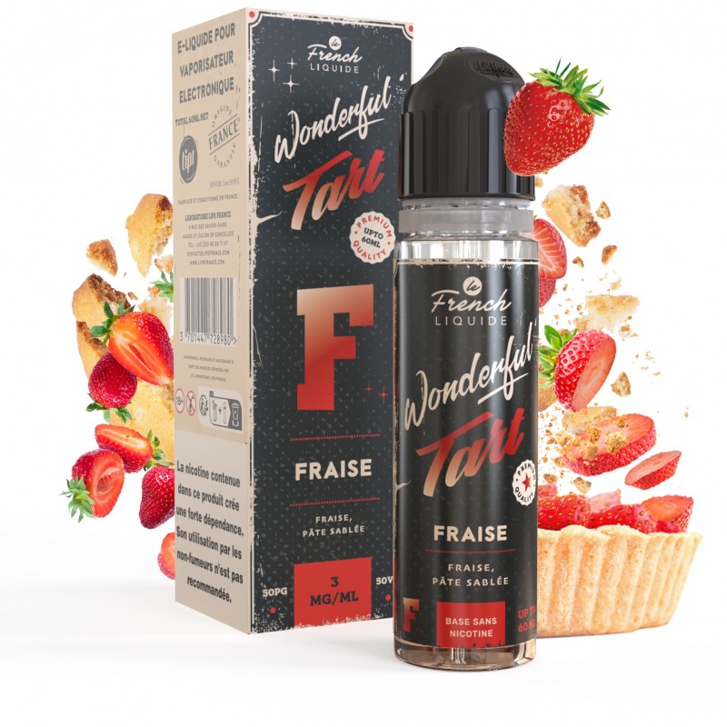 Fraise Wonderful Tart 60 ml avec booster - Le French Liquide