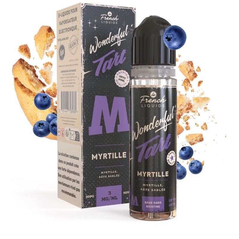 Myrtille Wonderful Tart 60 ml avec booster - Le French Liquide